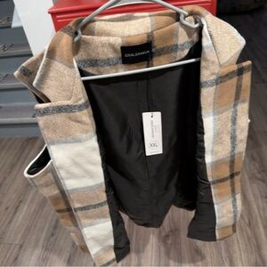 Plaid Vest for Women Fall Winter Sleeveless Blazer Jackets